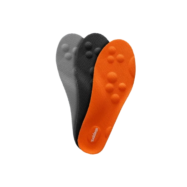 Grey, black, and orange Steppers Orthotics